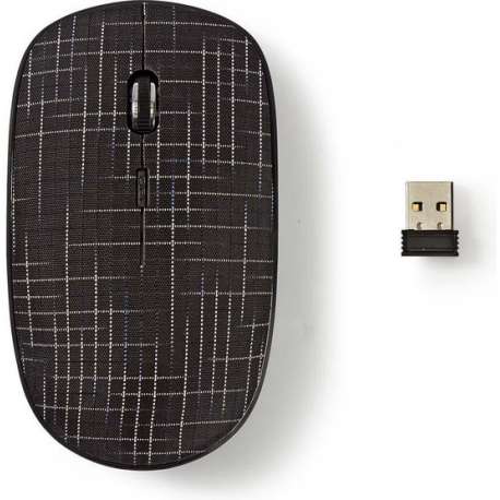 Nedis MSWS500BK Draadloze Muis 1600 Dpi 3-knops Zwart