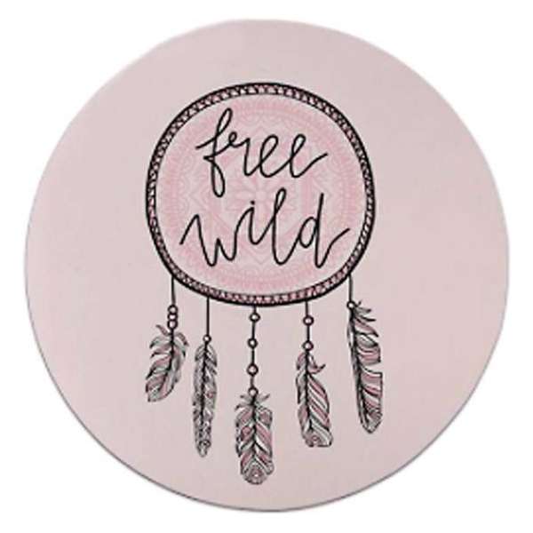 Muismat Roze Free Wild | Mousepad Rubber Rond