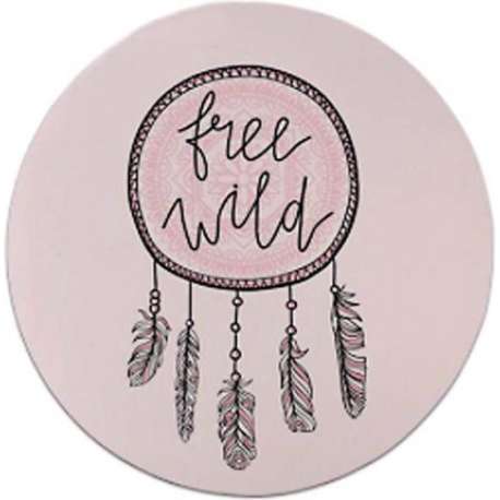 Muismat Roze Free Wild | Mousepad Rubber Rond