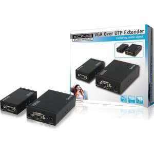 König CMP-REPEATVGA2 VGA+Audio Extender over LAN (300M, zender+remote)