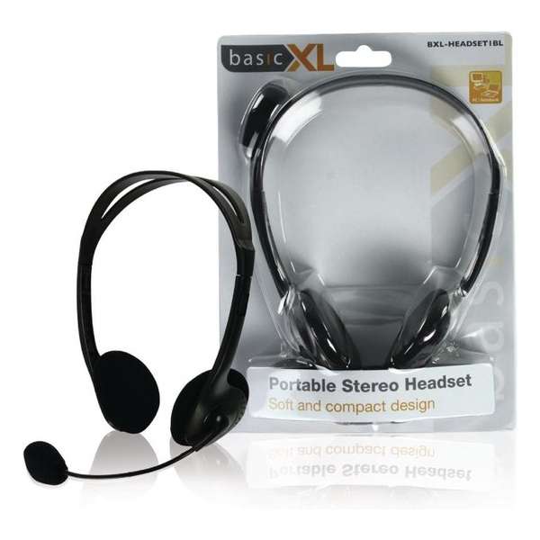 Basic XL BXL-HEADSET1 - Stereo Headset - Zwart