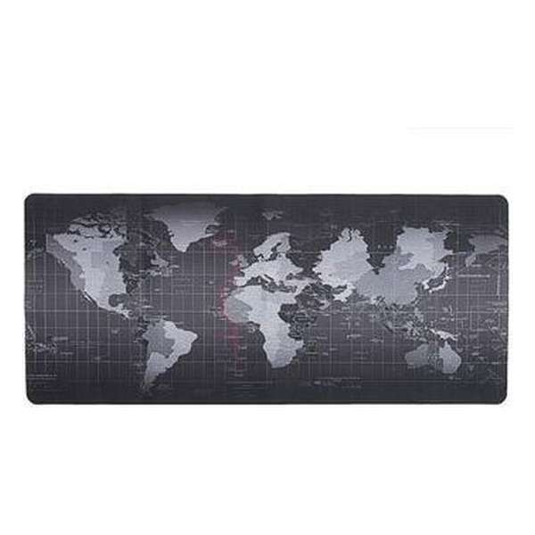 Wereld muismat - zwart - 90x40cm Wereld muismat - zwart - 90x40cm