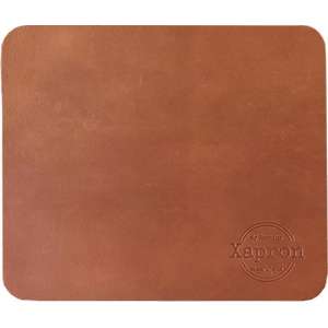 Xapron leren muismat - kleur Cognac (lichtbruin)