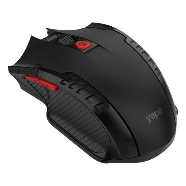 Yapa Draadloze Gaming Muis - Zwart