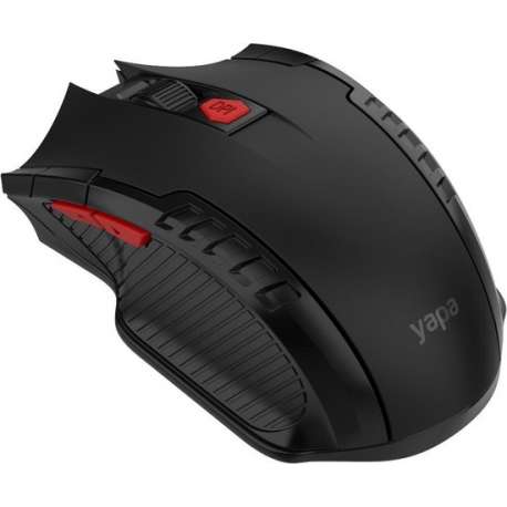 Yapa Draadloze Gaming Muis - Zwart