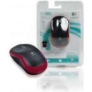 Logitech - Logitech LGT-M185R Draadloze Muis Rood - Altijd Garantie