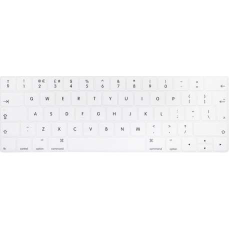 Toetsenbord Cover voor New Macbook met Touch Bar 13/15 inch 2016/2017 - Siliconen - Wit