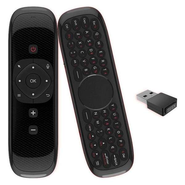 WeChip W2 Air Mouse & QWERTY toetsenbord met Voice Recorder | 2.4 Ghz USB adapter WeChip W2 Air Mouse & QWERTY toetsenbord met Voice Recorder | 2.4 Ghz USB adapter