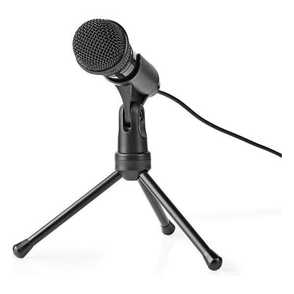 Bedrade Microfoon | Aan/Uitknop | Met Standaard | 3,5 mm Bedrade Microfoon | Aan/Uitknop | Met Standaard | 3,5 mm