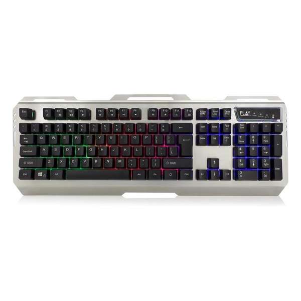 Ewent PL3314 toetsenbord USB Belgisch Zwart, Zilver