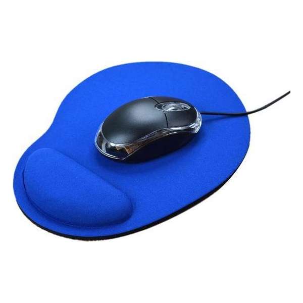 Premium Ergonomische Muismat - Muismat Met Polssteun - Muismat - Ergonomisch - Blauw
