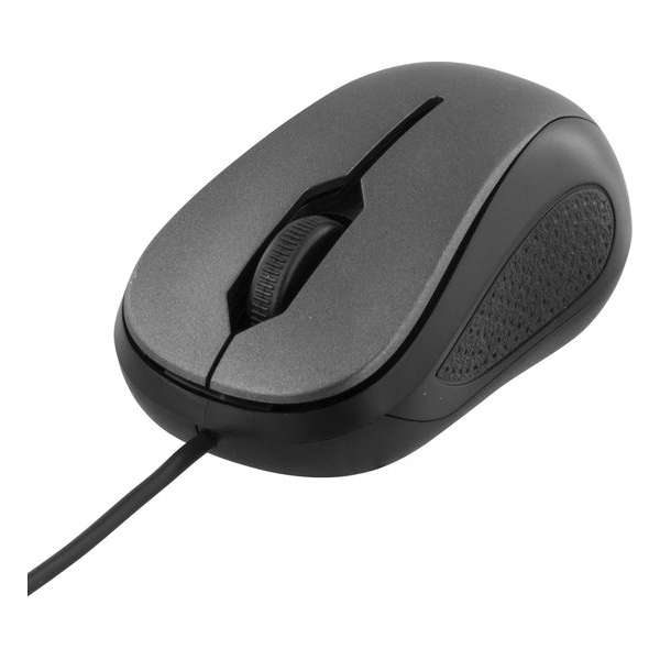 DELTACO MS-454 Mini optische muis 1000 DPI - Bedraad - Grijs