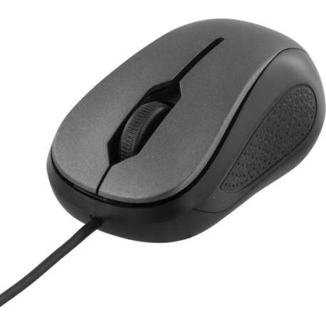 DELTACO MS-454 Mini optische muis 1000 DPI - Bedraad - Grijs