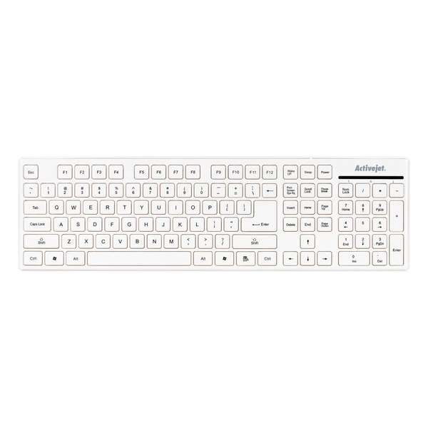 Activejet K-3016SW toetsenbord USB QWERTY US International Wit