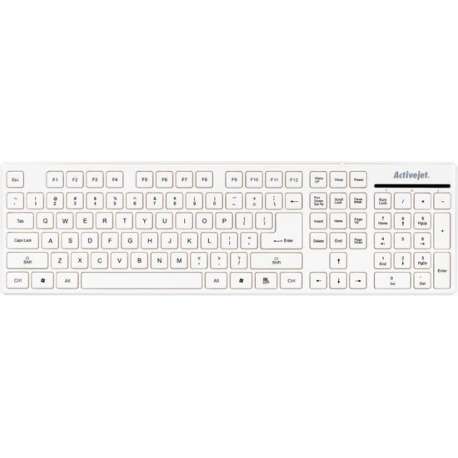 Activejet K-3016SW toetsenbord USB QWERTY US International Wit