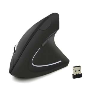 DrPhone Ergonomische Verticale Muis - Wireless Draadloze muis met Accu - RSI - met 3 verstelbare DPI opties 800/1200/1600 - B