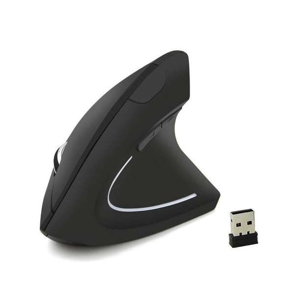 DrPhone Ergonomische Verticale Muis - Wireless Draadloze muis met Accu - RSI - met 3 verstelbare DPI opties 800/1200/1600 - B