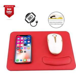 Multipad muismat | Muismat met polssteun | Anti slip | Mousepad | Muismat gaming | Thuiswerken | Rood
