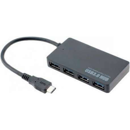 MobielCo USB 3.1 adapter station Type-C met 4 poorten / Zwart