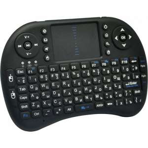 Wireless Mini draadloos toetsenbord met Airmouse   Zwart