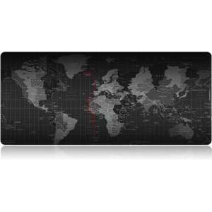 Gaming Muismat Groot – Design Wereldkaart 30 x 80 cm