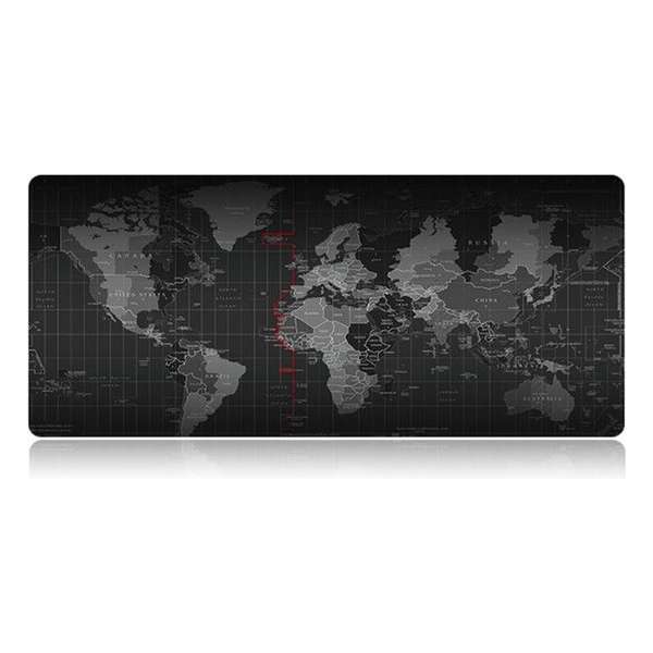 Gaming Muismat Groot – Design Wereldkaart 30 x 80 cm
