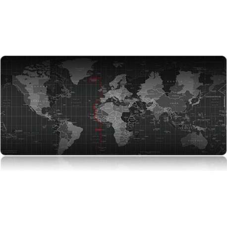 Gaming Muismat Groot – Design Wereldkaart 30 x 80 cm