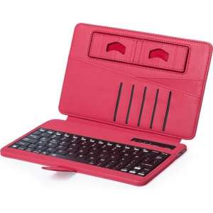 Bluetooth toetsenbord met ondersteuning voor mobiele telefoon en tablet Zwart