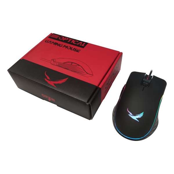 Gaming Muis – Usb Game Muis – LED – RGB – 6400 DPI - Pro Gaming – 7 knoppen - Windows - Mac Gaming Muis – Usb Game Muis – LED – RGB – 6400 DPI - Pro Gaming – 7 knoppen - Windows - Mac