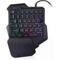 G30 Bedrade 35 Toetsen Gaming Toetsenbord Regenboog LED Backlight Een/Enkele Hand
