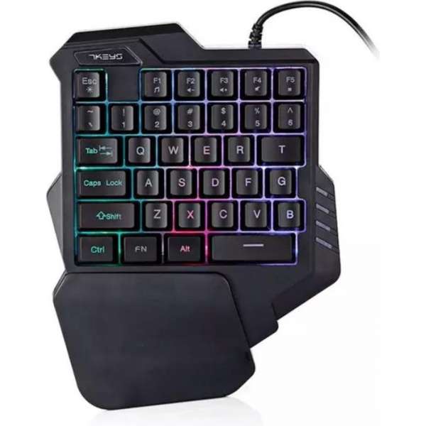 G30 Bedrade 35 Toetsen Gaming Toetsenbord Regenboog LED Backlight Een/Enkele Hand