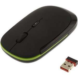 Draadloze Muis 2.4Ghz |Extra Dun |Plug & Play | Zwart / Black | Draadloze USB ontvanger| Universeel