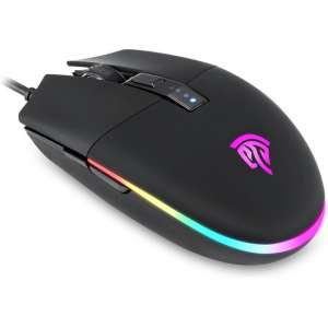 EasySMX V50 USB gaming muis, RGB LED verlichting, 7000 DPI, Bedraad, zwart