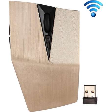 2,4 GHz USB-ontvanger Verstelbare 1200 DPI draadloze optische muis voor computer PC-laptop (goud)