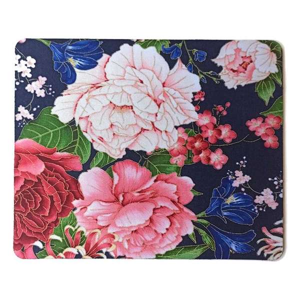 Muismat | Muismat bloemen | 21.5 x 18 cm