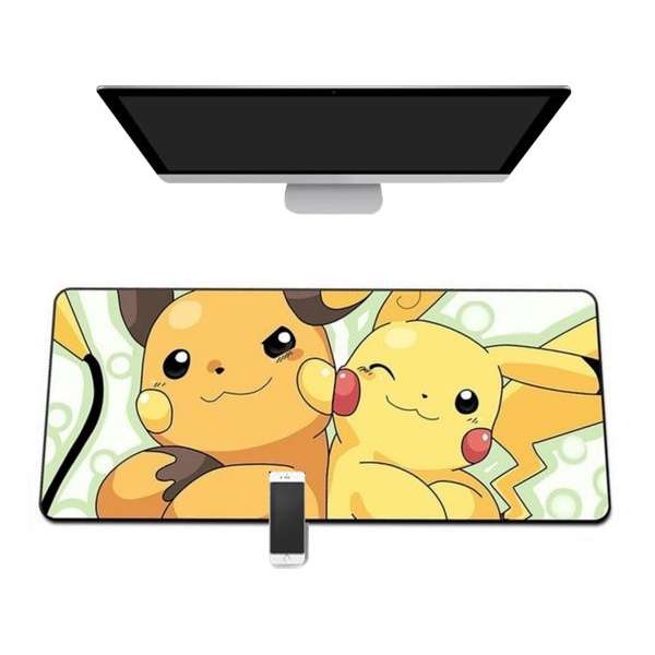 Muismat -- 90x40Cm -- Pokémon -- Pikachu -- Full Collor Mousepad -- Waterproof Muismat -- 90x40Cm -- Pokémon -- Pikachu -- Full Collor Mousepad -- Waterproof