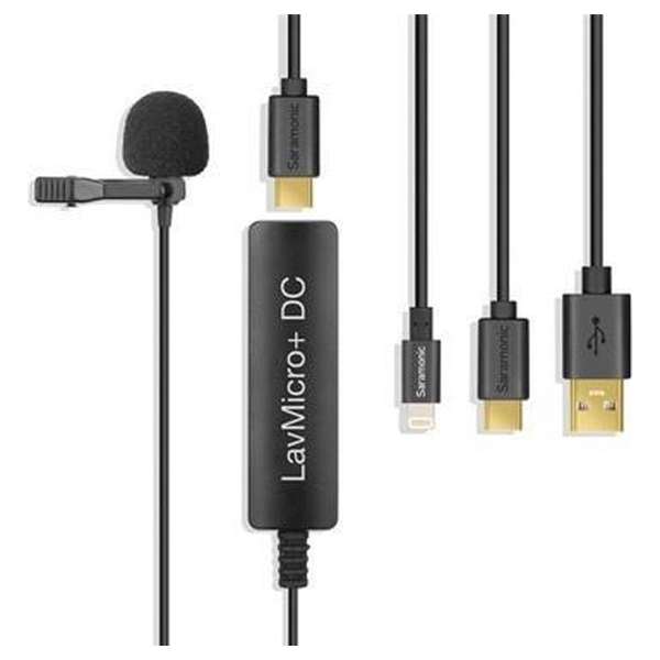 Saramonic LavMicro+ DC dasspeld microfoon met 1.7mtr kabel voor pc/mac/android/IOS oa voor livestream vergadering Saramonic LavMicro+ DC dasspeld microfoon met 1.7mtr kabel voor pc/mac/android/IOS oa voor livestream vergadering