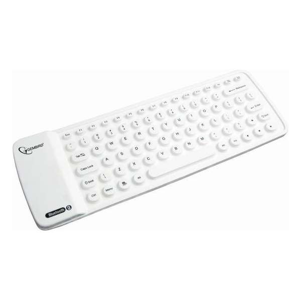 Gembird Bluetooth Oprolbaar Keyboard - Wit