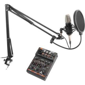 Studiomicrofoon voor pc / laptop - Vonyx studiomicrofoon met broadcast arm, shockmount, po