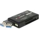 DeLOCK USB Cardreader all-in-one met USB-A connector en 6 kaartsleuven - USB3.0