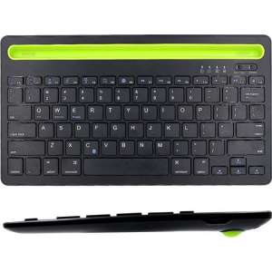 Draadloos Toetsenbord met Gleuf voor Smartphone en Tablet - QWERTY toetsen - Bluetooth