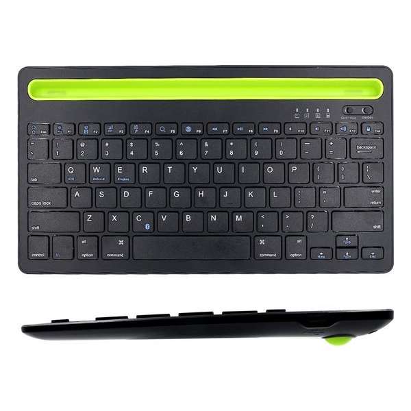 Draadloos Toetsenbord met Gleuf voor Smartphone en Tablet - QWERTY toetsen - Bluetooth Draadloos Toetsenbord met Gleuf voor Smartphone en Tablet - QWERTY toetsen - Bluetooth