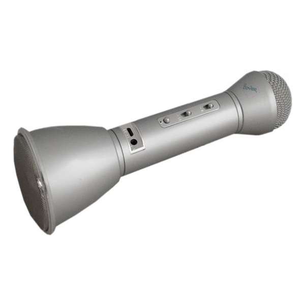 Karaoke microfoon bluetooth draadloos met ingebouwde speaker. Overal Karaoke, met echo functie, zilver , merk i12Cover Karaoke microfoon bluetooth draadloos met ingebouwde speaker. Overal Karaoke, met echo functie, zilver , merk i12Cover