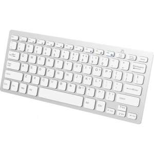 LUQ® Draadloos Toetsenbord Bluetooth Wireless Keyboard Universeel – Wit