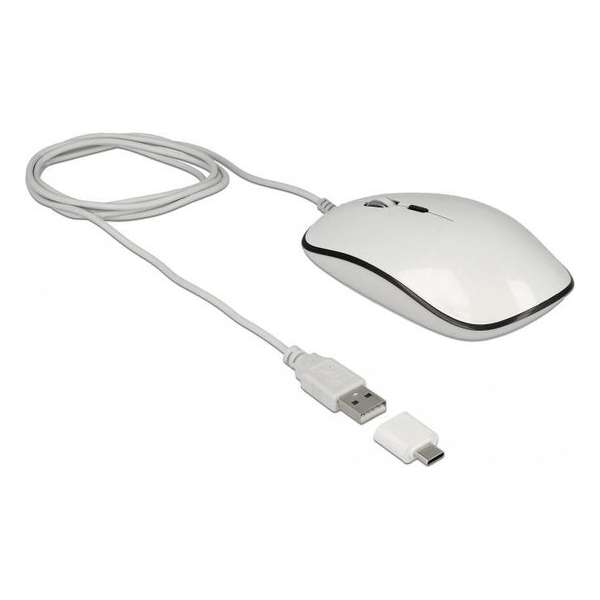 DeLOCK 12532 muis USB Type-A Optisch 3200 DPI Ambidextrous