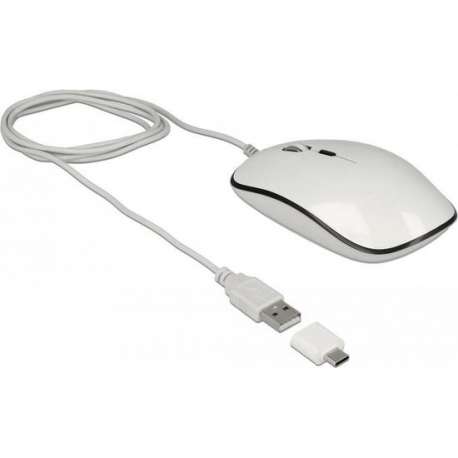 DeLOCK 12532 muis USB Type-A Optisch 3200 DPI Ambidextrous