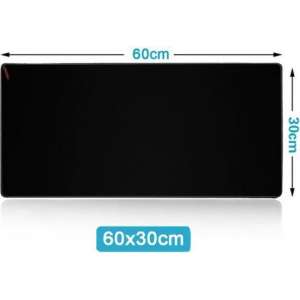 Muismat - Gaming - Antislip - Mouse Pad - Waterproof - Zwart - 60x30 cm