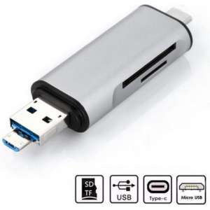 USB-C Type C/USB 3.0/Micro USB/OTG TF SD MS kaart lezer voor Macbook 12 inch