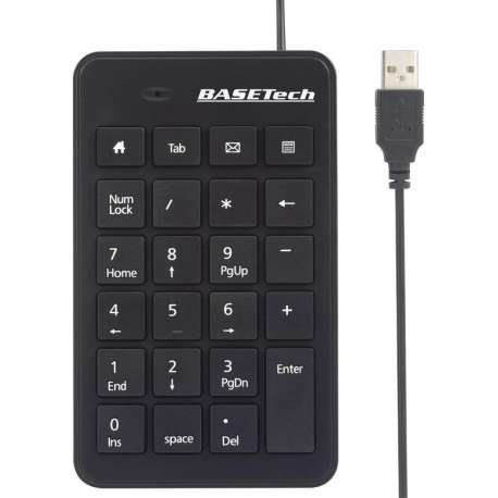 Basetech Bt-Usb-Numb1 Usb Numeriek Toetsenbord Zwart
