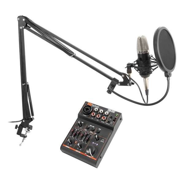 Power Dynamics Podcast Microfoonset met USB mixer Power Dynamics Podcast Microfoonset met USB mixer